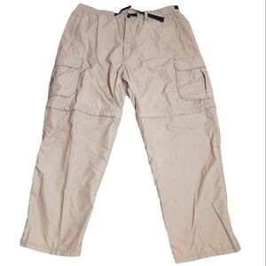 REI Convertible Pants Mens XL 30L Khaki Beige Tan Cargo Hiking Nylon Outdoor